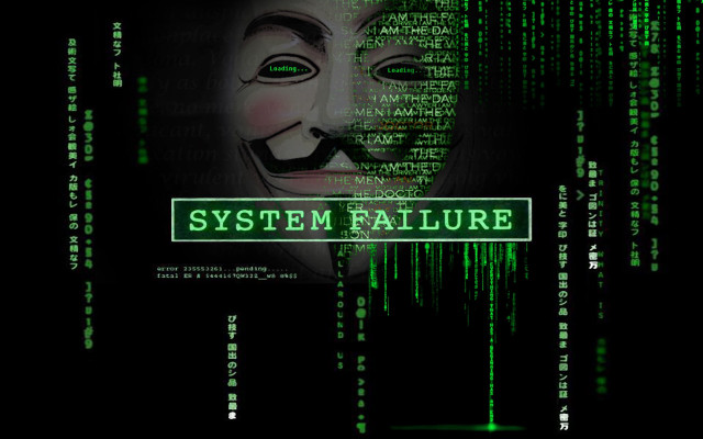 System failure mask green background free wallpaper for desktop - medium preview image