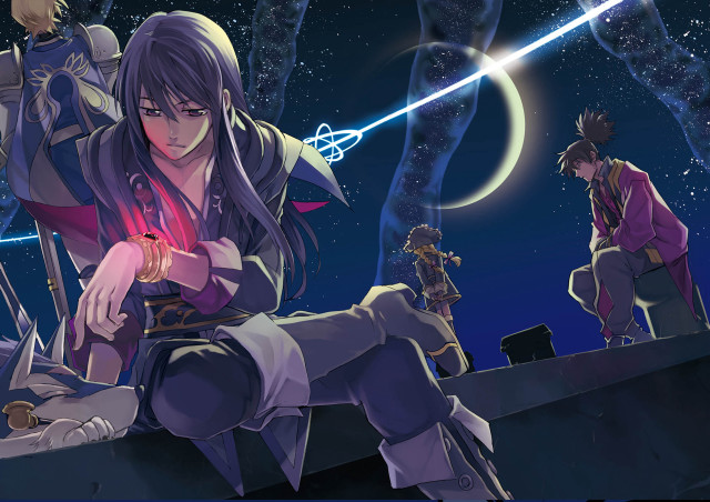 Group roof night sky people free wallpaper for desktop - medium preview image