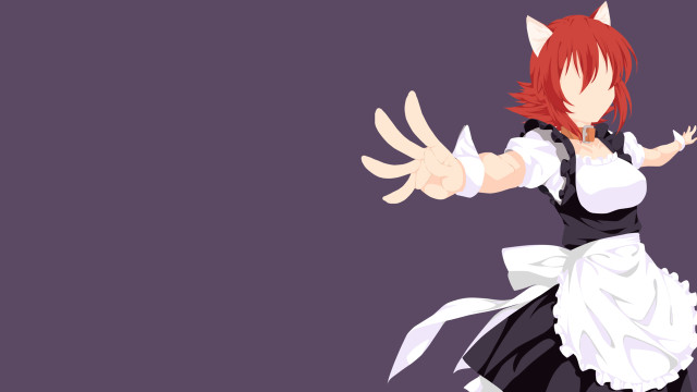 Woman dancing redhair cat ears free wallpaper for desktop - medium preview image