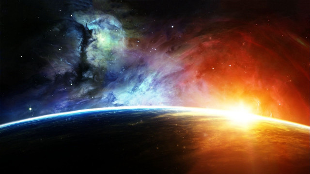 Earth view space bright light #2 free wallpaper for desktop - medium preview image