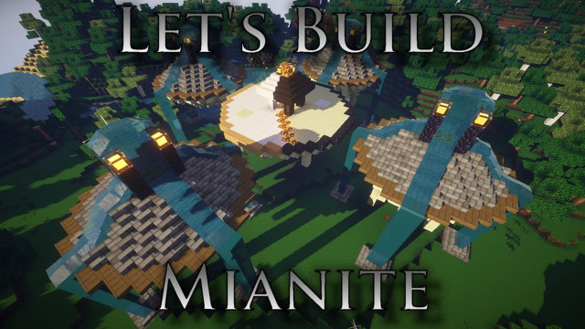 Minecraft map buildings trees background free wallpaper for desktop - medium preview image