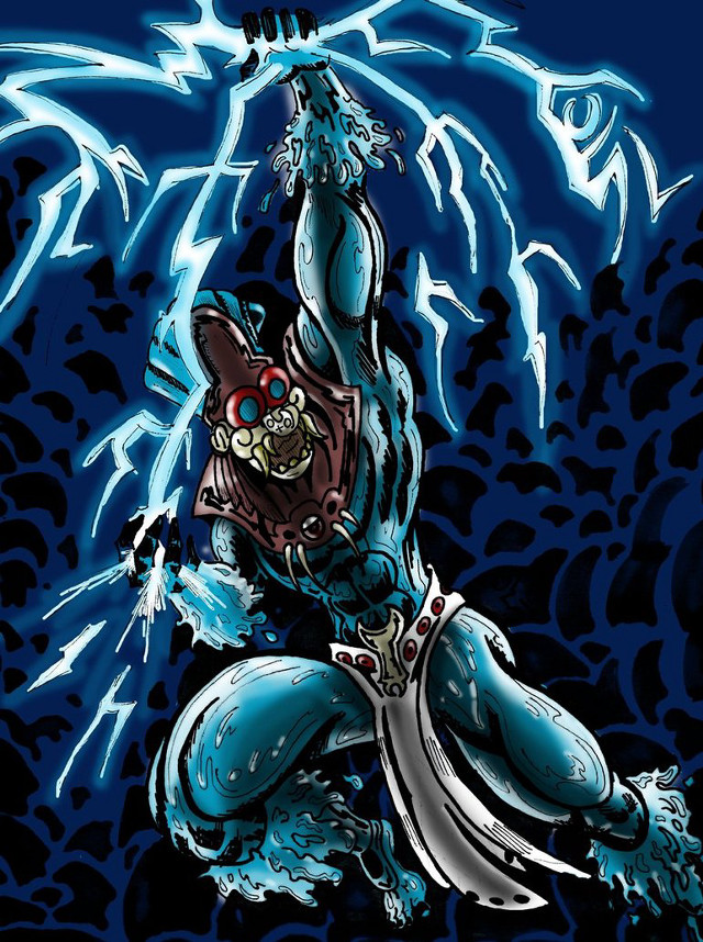 Man sword blue background white #2 free wallpaper for mobile - medium preview image