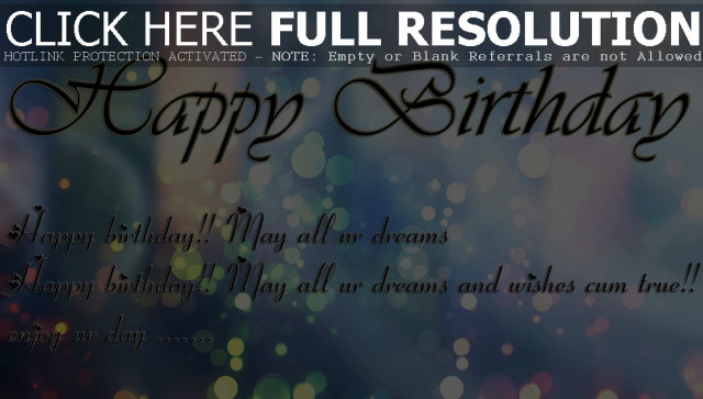 Birthday card happy message blurry free wallpaper for desktop - medium preview image