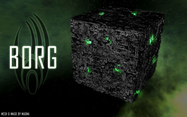 Black cube green eyes spider free wallpaper for desktop - medium preview image
