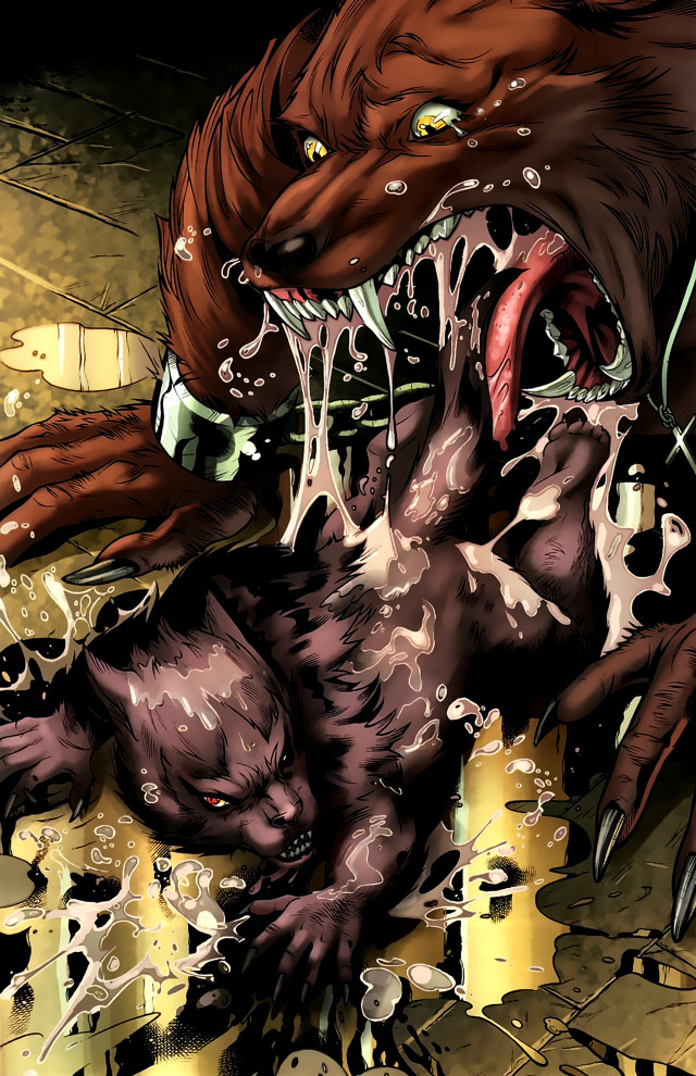 Cartoon monster attacking cat mouth free wallpaper for mobile - medium preview image