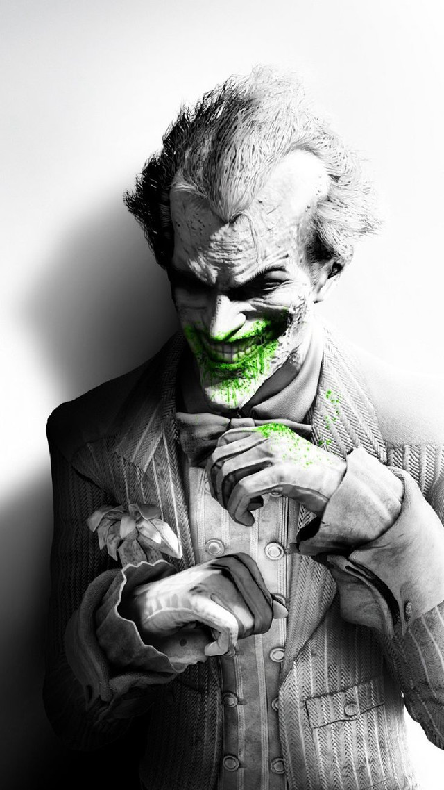 Joker green nose hair striped free wallpaper for mobile - medium preview image