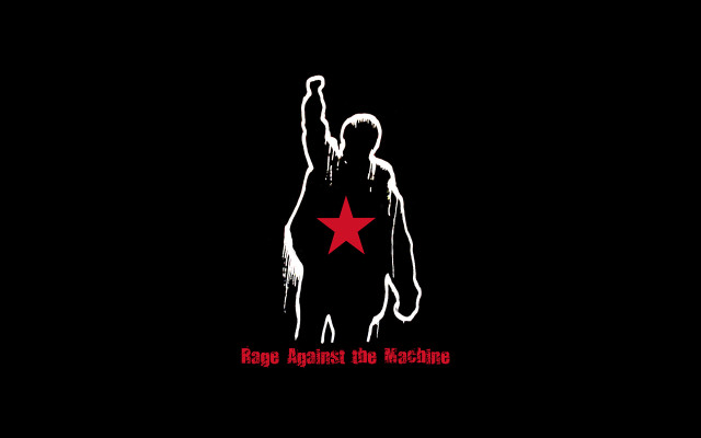 Man red star black background free wallpaper for desktop - medium preview image