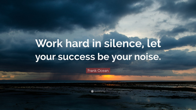 Work hard silence success inspiration free wallpaper for desktop - medium preview image