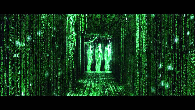 Green tunnel man green lights free wallpaper for desktop - medium preview image