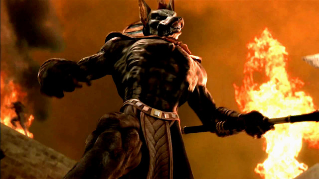 Man costume sword fire background free wallpaper for desktop - medium preview image