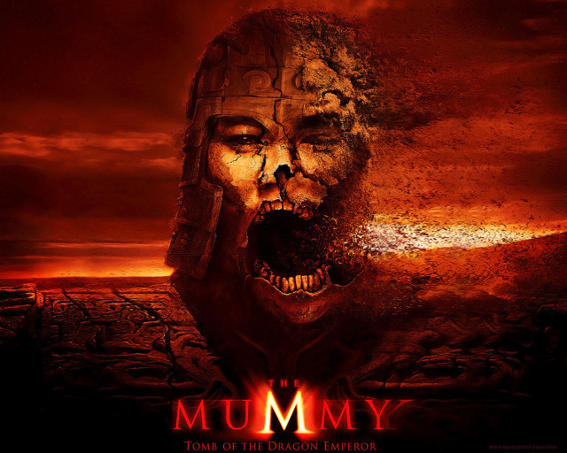 Mummy movie poster demonic face free wallpaper for desktop - medium preview image