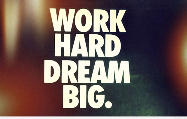 Work hard dream big poster free wallpaper for desktop - medium preview image