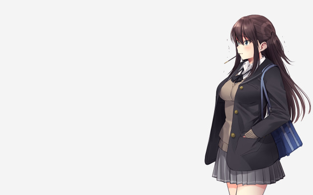 Woman short skirt jacket handbag free wallpaper for desktop - medium preview image