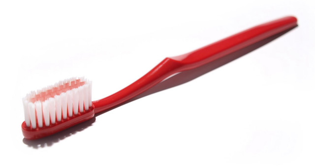 Red toothbrush white bristles white free wallpaper for desktop - medium preview image
