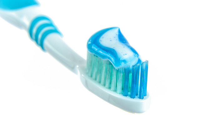 Toothbrush blue white bristles image free wallpaper for desktop - medium preview image