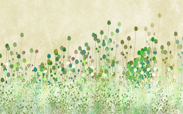 Field grass dots clouds abstract free wallpaper for desktop - medium preview image