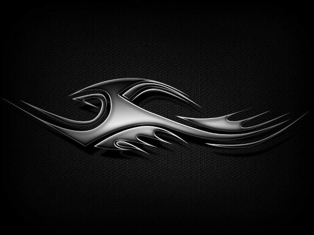 Black silver logo wave side free wallpaper for desktop - medium preview image