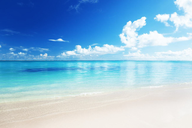 Beach blue sky clouds ocean #4 free wallpaper for desktop - medium preview image