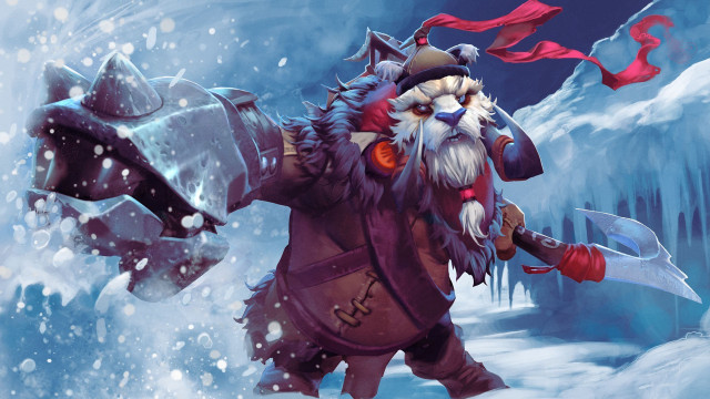 Cartoon character large axe beard free wallpaper for desktop - medium preview image