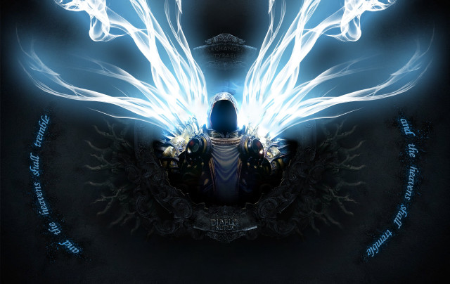 Person with wings and halo free wallpaper for desktop - medium preview image