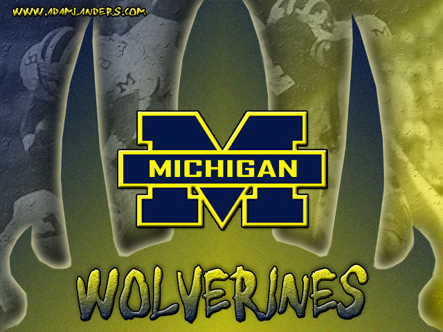 Michigan wolverines logo football helmet free wallpaper for desktop - medium preview image