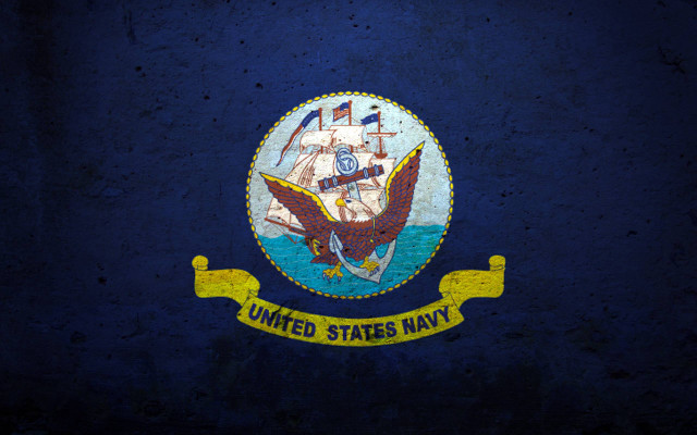 Navy emblem flag ship night free wallpaper for desktop - medium preview image