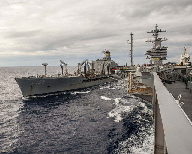 Large ship ocean sunset watercraft free wallpaper for desktop - medium preview image