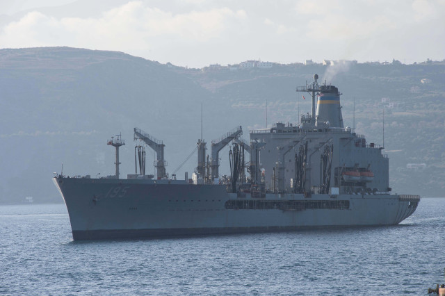 Large ship mountain person dock free wallpaper for desktop - medium preview image