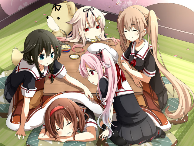 Girls table food stuffed animal free wallpaper for desktop - medium preview image