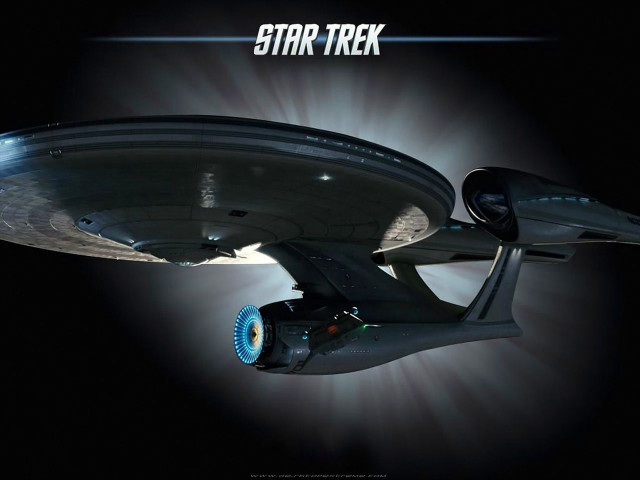 Star trek ship flying light free wallpaper for desktop - medium preview image