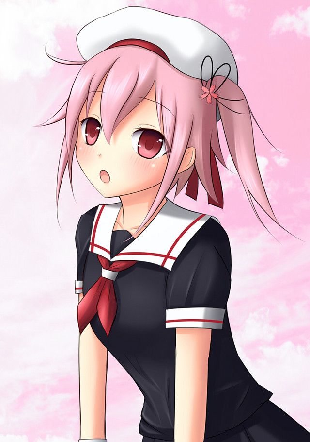 Girl sailor outfit pink hair free wallpaper for mobile - medium preview image