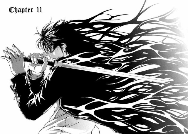 Girl sword flames behind head free wallpaper for desktop - medium preview image