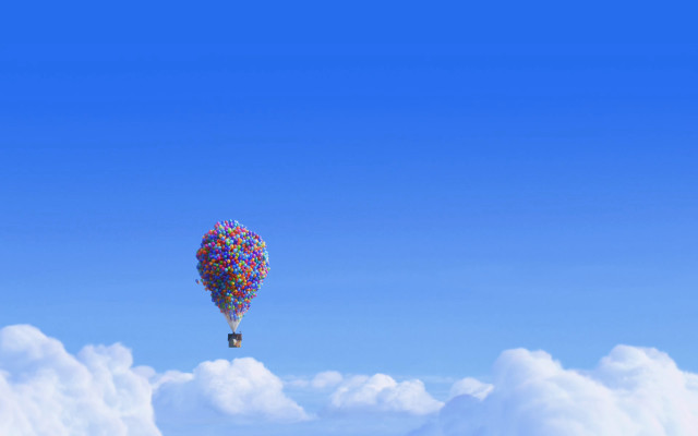 Hot air balloon sky clouds free wallpaper for desktop - medium preview image