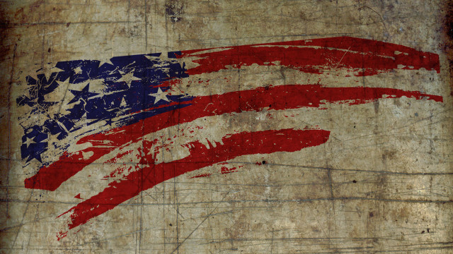 Grungy american flag red white free wallpaper for desktop - medium preview image