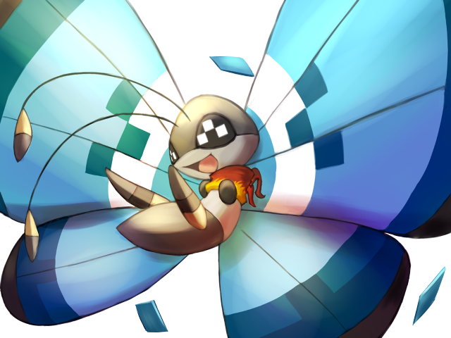 Cartoon character flying butterfly back free wallpaper for desktop - medium preview image