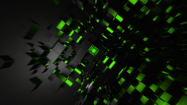 Green black abstract background squares free wallpaper for desktop - medium preview image