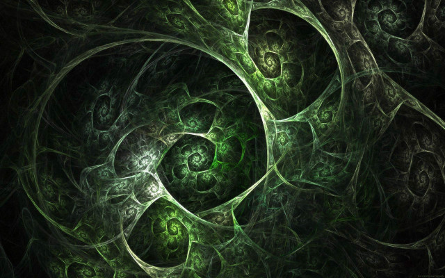 Green spiral design black background free wallpaper for desktop - medium preview image