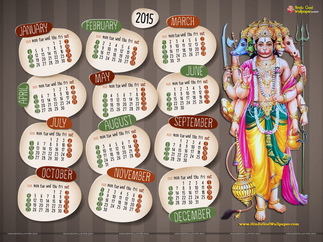 Calendar hindu god upcoming year free wallpaper for desktop - medium preview image