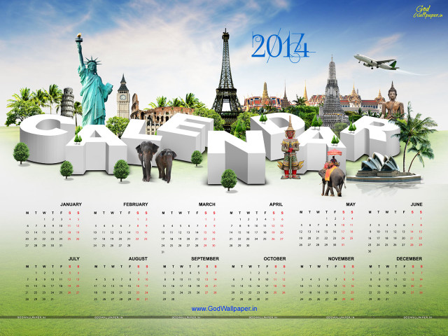 New york calendar statue of free wallpaper for desktop - medium preview image