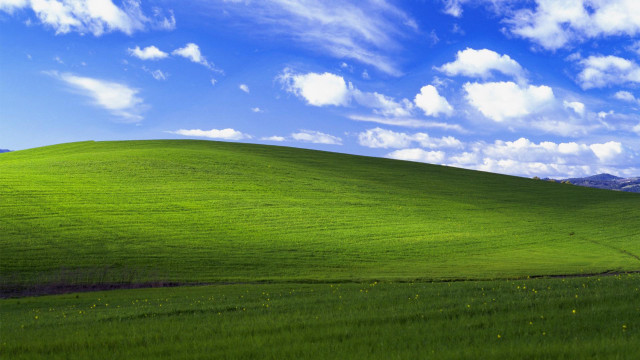 Green field blue sky clouds #45 free wallpaper for desktop - medium preview image