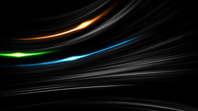 Black background multicolored wave light free wallpaper for desktop - medium preview image