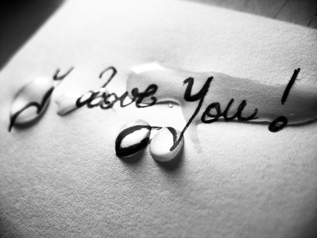 Love you paper scissors writing free wallpaper for desktop - medium preview image