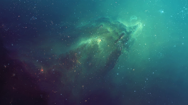 Star cluster blue sky green free wallpaper for desktop - medium preview image