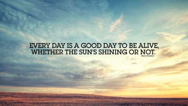 Sunset quote sunshine field blue #2 free wallpaper for desktop - medium preview image