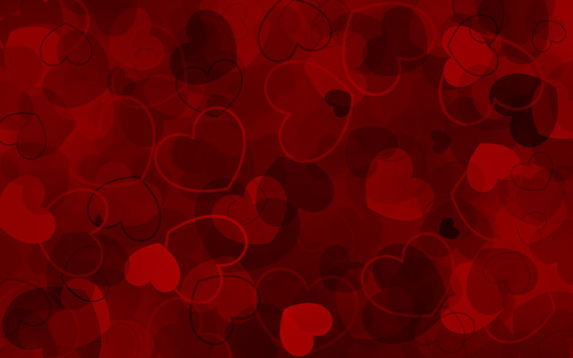 Red background hearts pattern repeated #2 free wallpaper for desktop - medium preview image