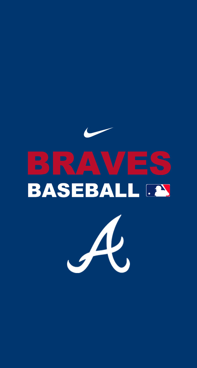 Braves baseball team logo front free wallpaper for mobile - medium preview image