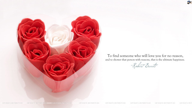 Heart shaped box roses quote free wallpaper for desktop - medium preview image