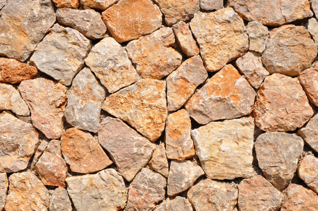 Stone wall rocks brown tan free wallpaper for desktop - medium preview image