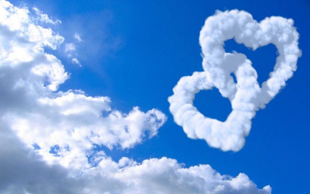 Heart shaped cloud blue sky #5 free wallpaper for desktop - medium preview image