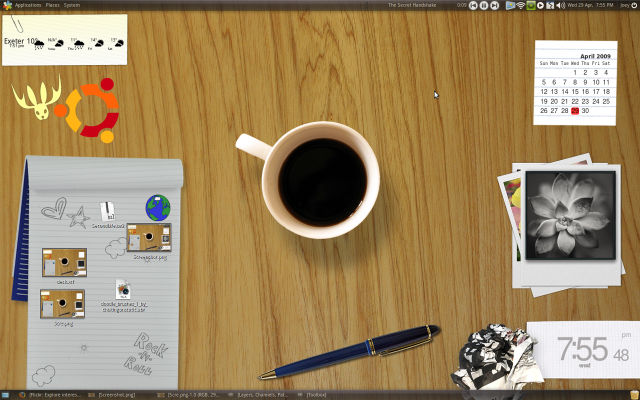 Desk coffee calendar pen paper free wallpaper for desktop - medium preview image